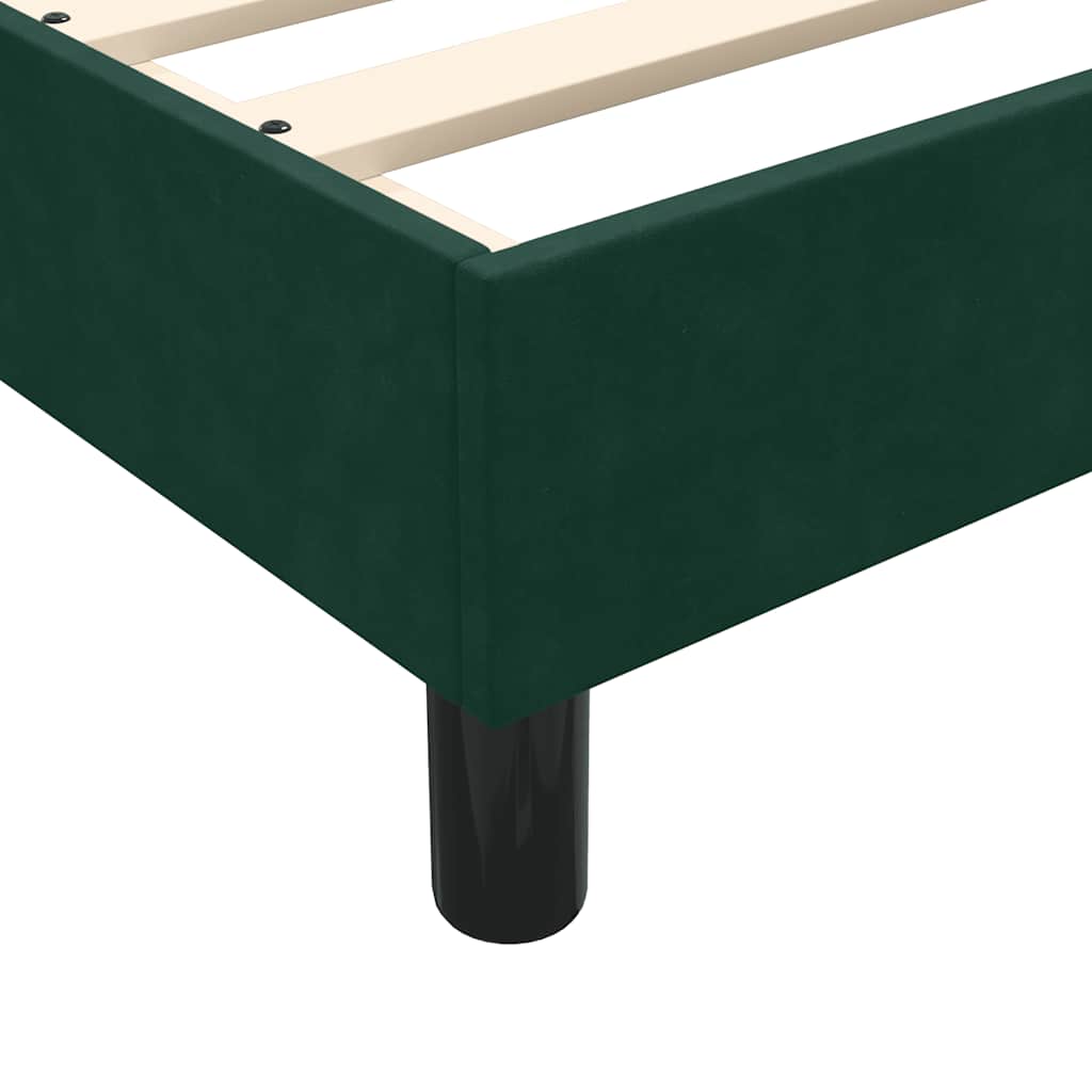 Box Spring krevet bez madraca tamnozeleni 120x210 cm samt