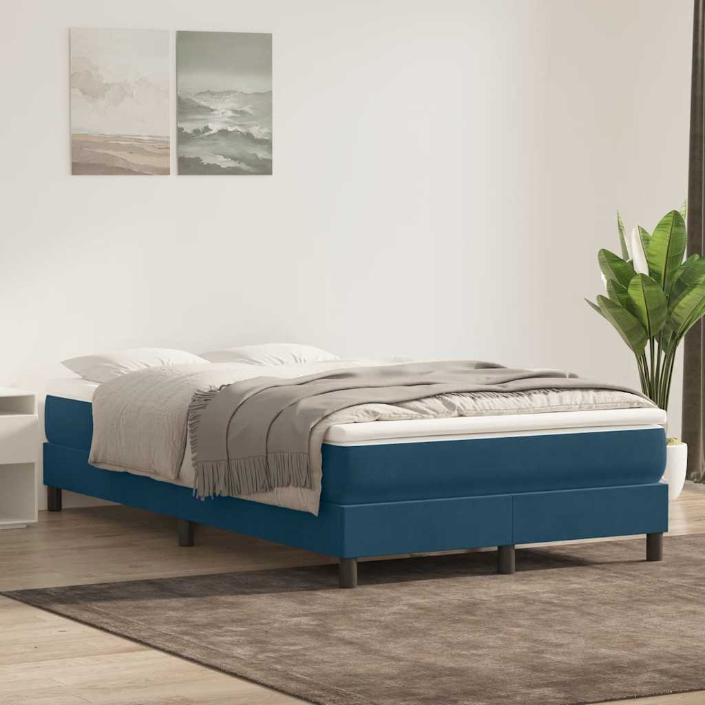Box Spring krevet bez madraca tamnoplavi 120x210 cm samt
