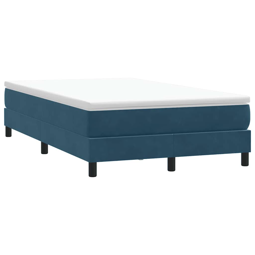 Box Spring krevet bez madraca tamnoplavi 120x210 cm samt