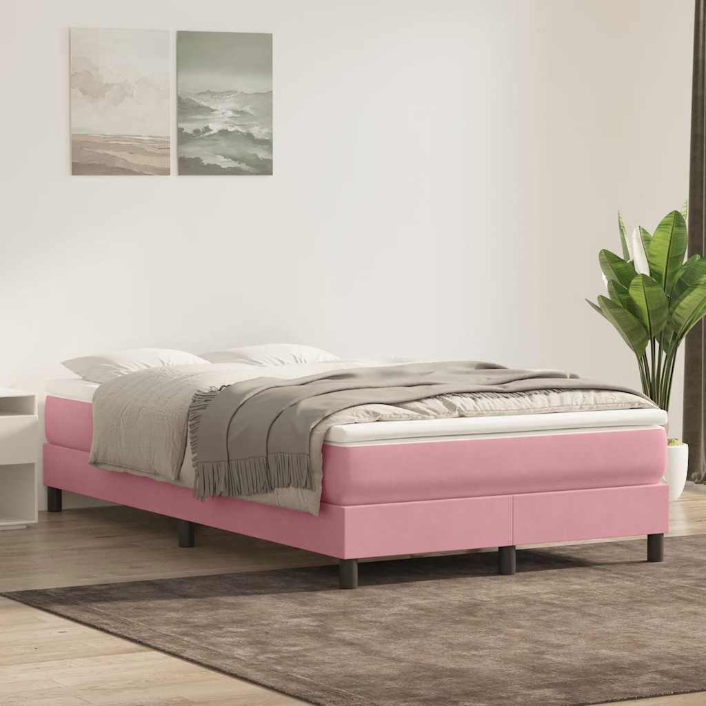 Box Spring krevet bez madraca ružičasti 120x210 cm samt