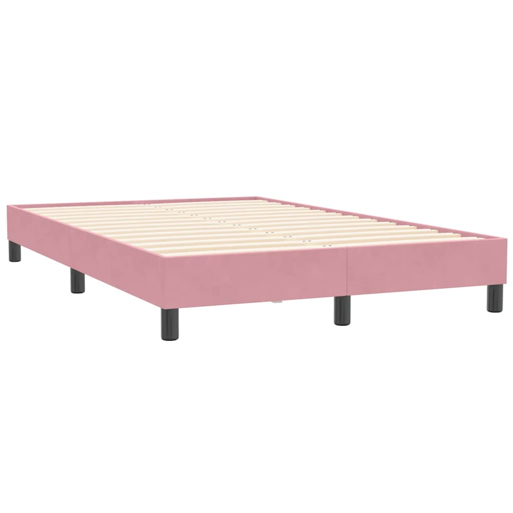 Box Spring krevet bez madraca ružičasti 120x210 cm samt