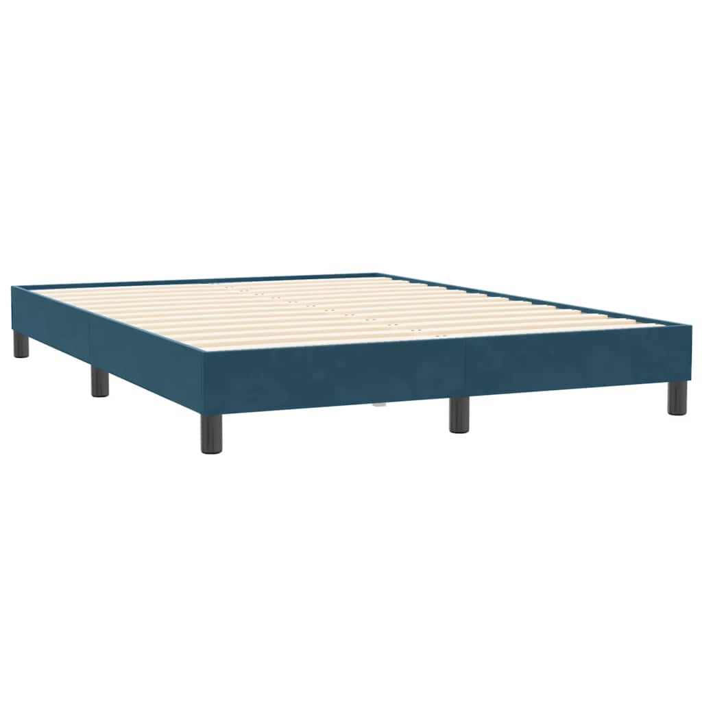 Box Spring krevet bez madraca tamnoplavi 140x210 cm samt