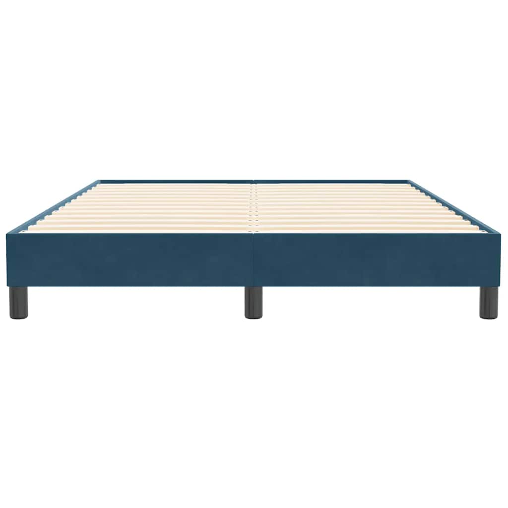 Box Spring krevet bez madraca tamnoplavi 140x210 cm samt