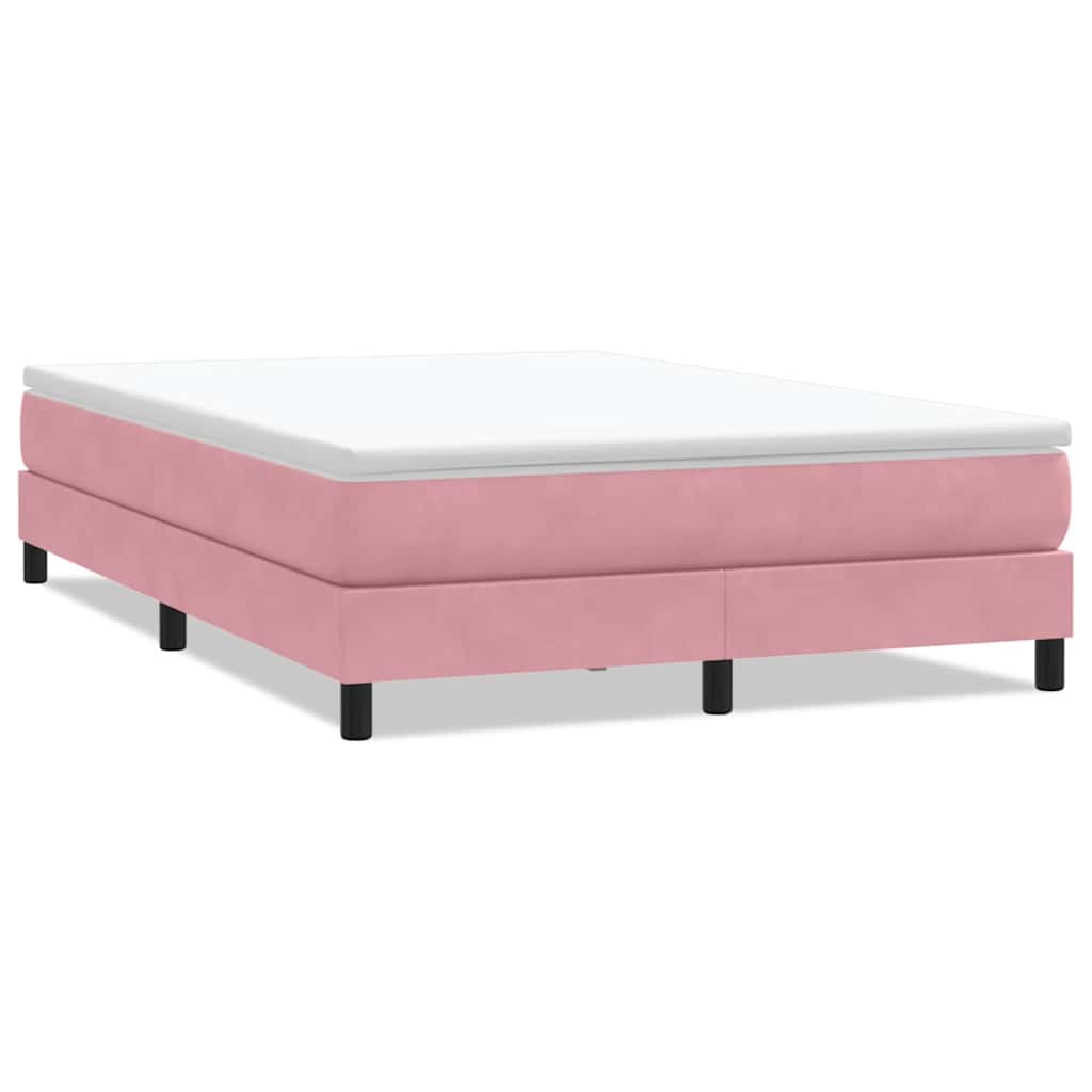 Box Spring krevet bez madraca ružičasti 140x210 cm samt