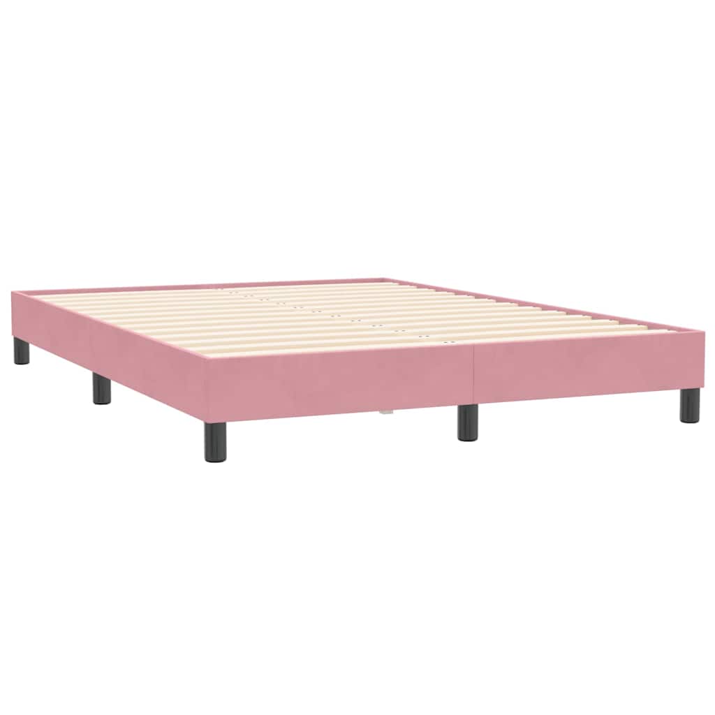 Box Spring krevet bez madraca ružičasti 140x210 cm samt