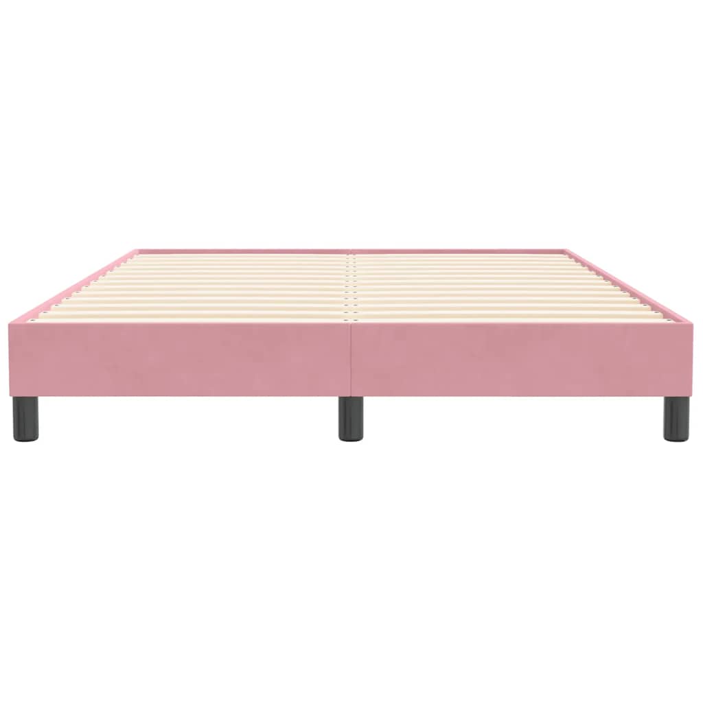 Box Spring krevet bez madraca ružičasti 140x210 cm samt
