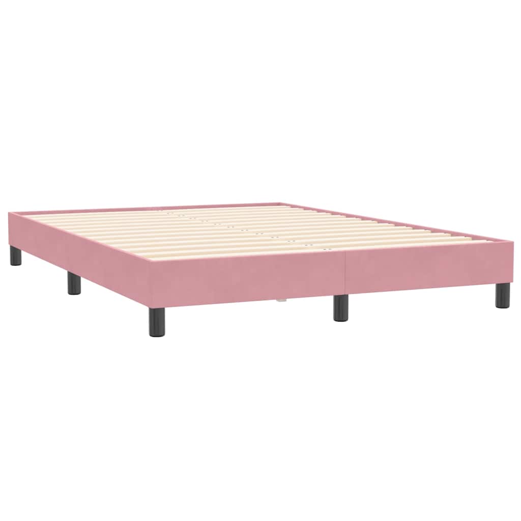 Box Spring krevet bez madraca ružičasti 140x210 cm samt