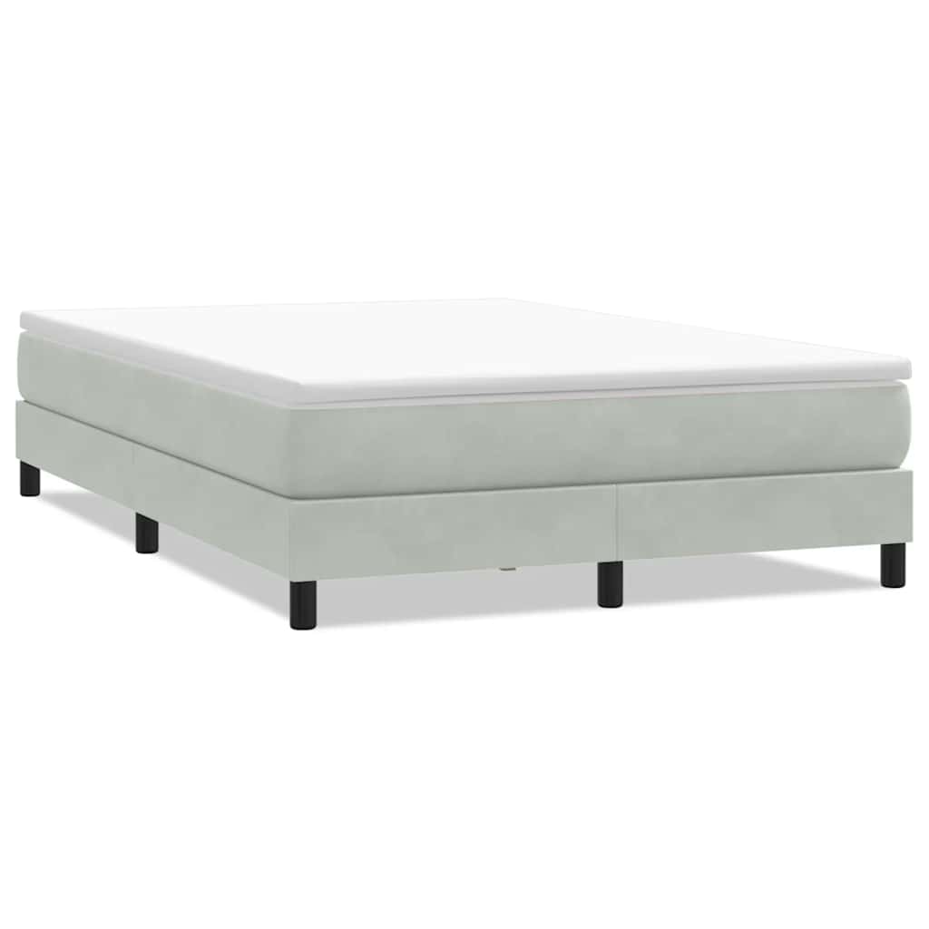 Box Spring krevet bez madraca svijetlo sivi 160x210 cm samt