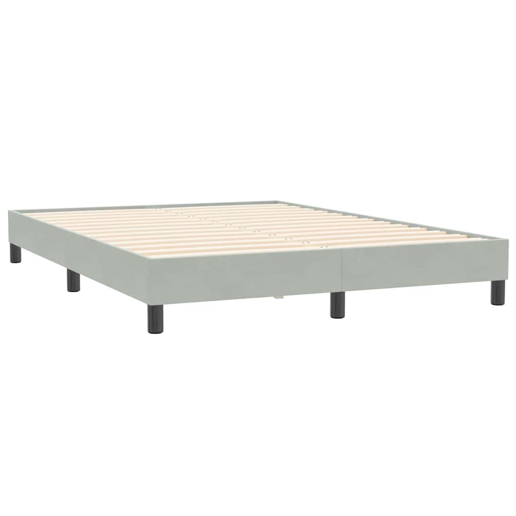 Box Spring krevet bez madraca svijetlo sivi 160x210 cm samt