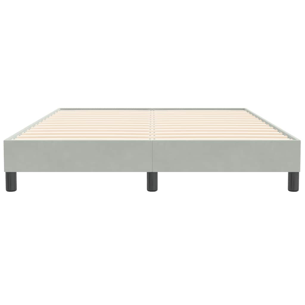 Box Spring krevet bez madraca svijetlo sivi 160x210 cm samt