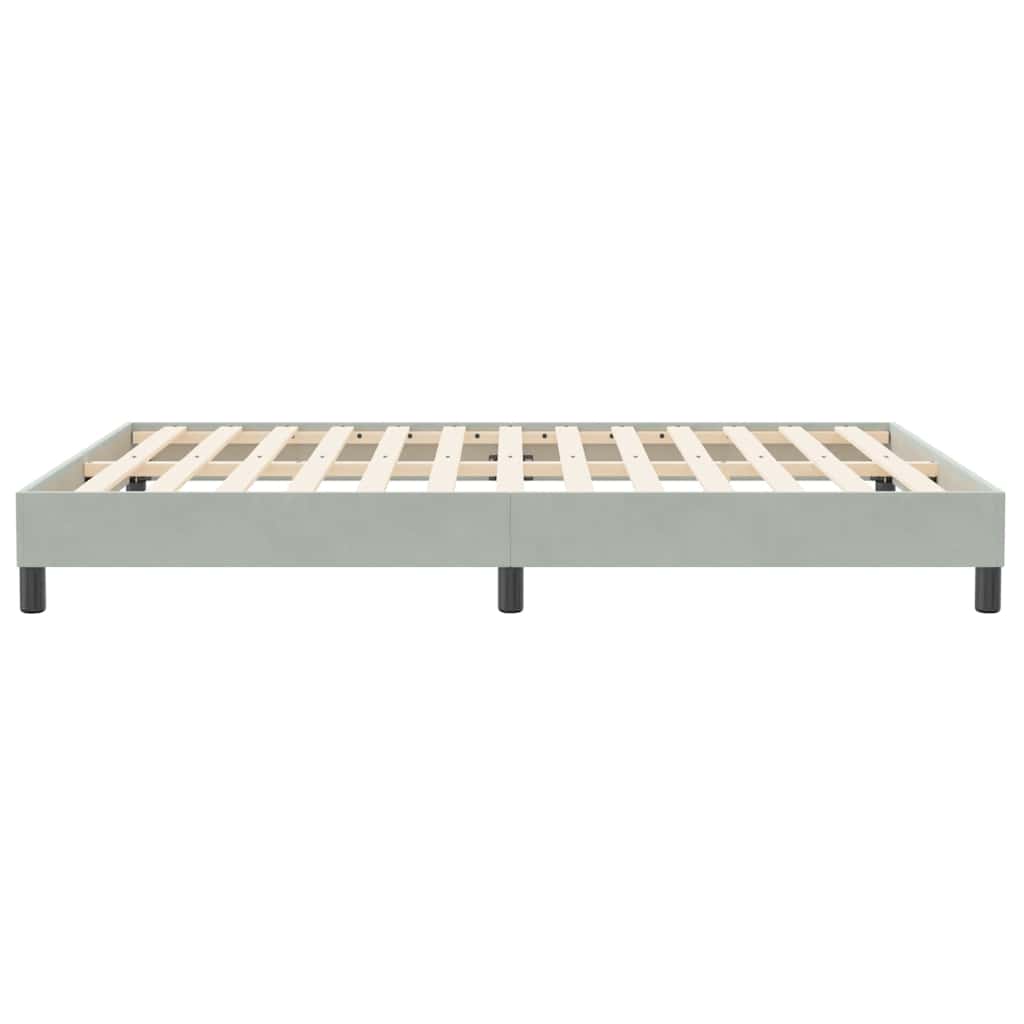 Box Spring krevet bez madraca svijetlo sivi 160x210 cm samt