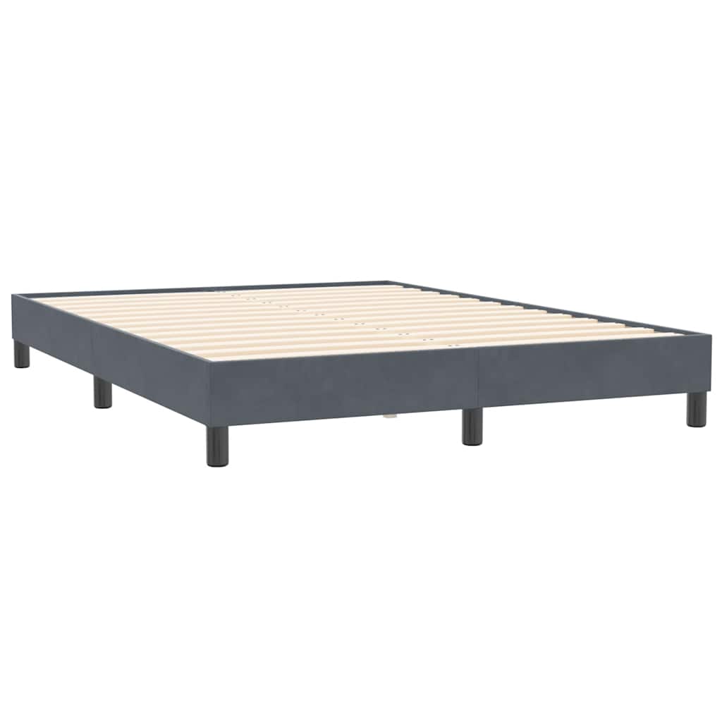 Box Spring krevet bez madraca tamno sivi 160x210 cm samt