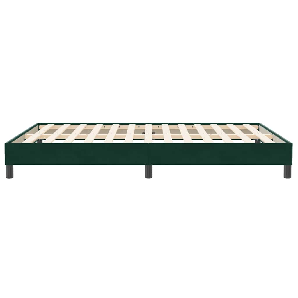 Box Spring krevet bez madraca tamnozeleni 160x210 cm samt