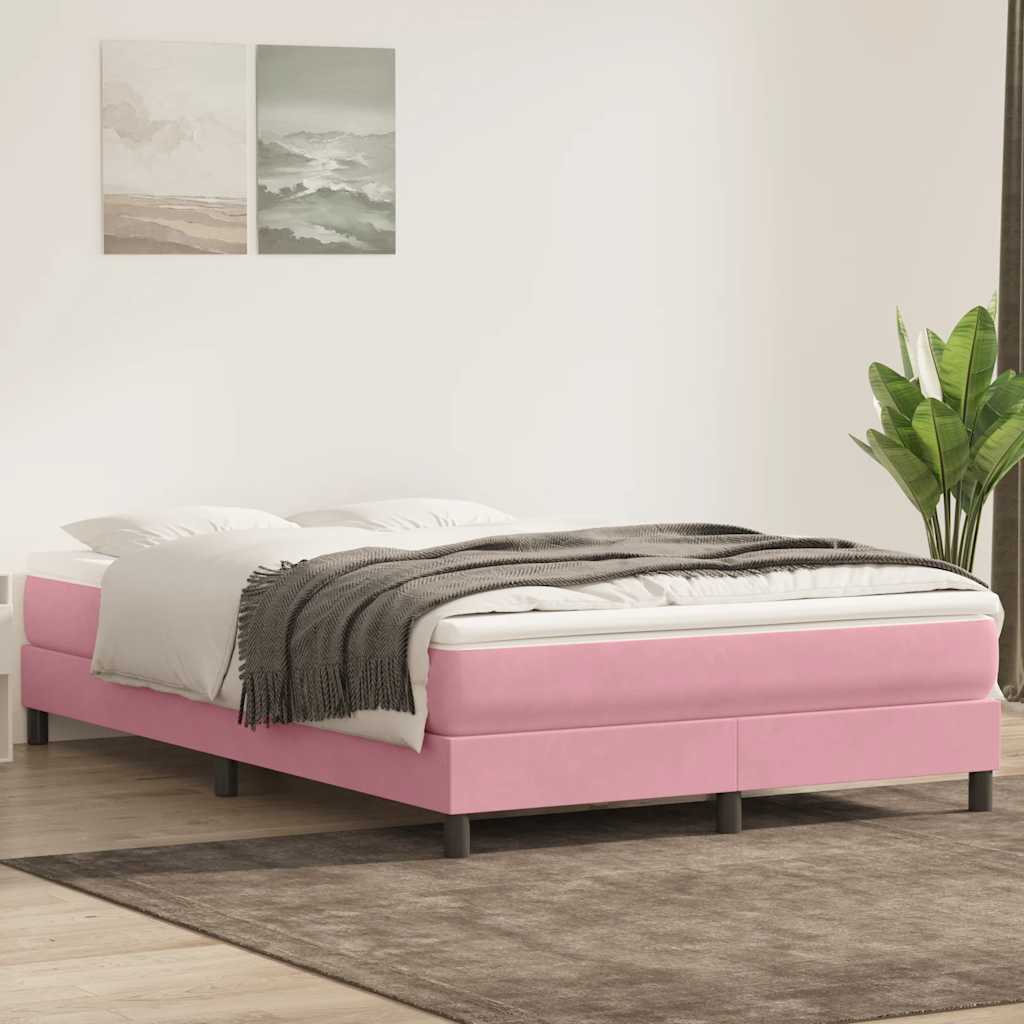 Box Spring krevet bez madraca ružičasti 160x210 cm samt