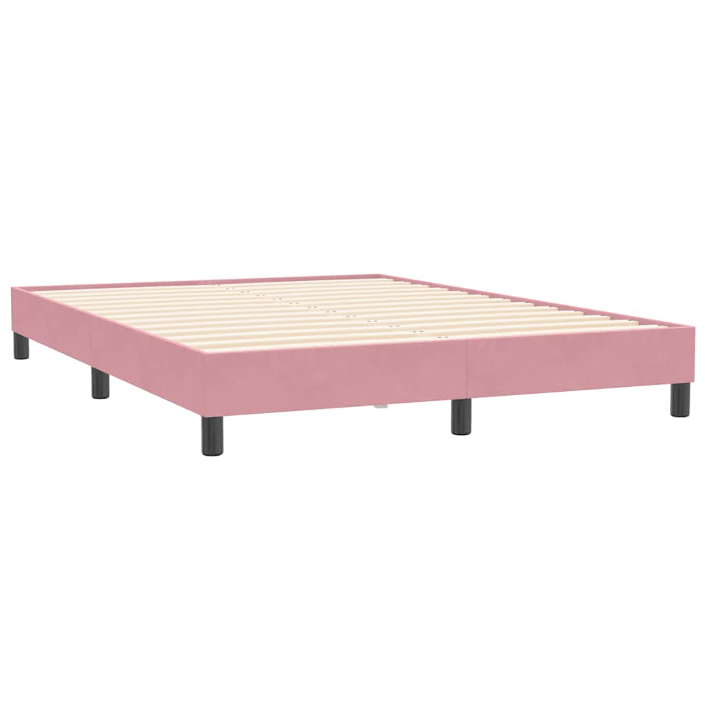 Box Spring krevet bez madraca ružičasti 160x210 cm samt