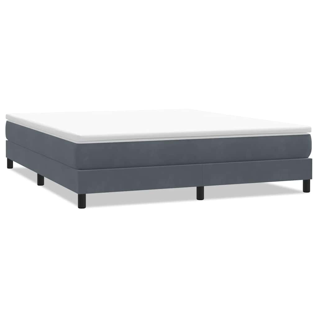 Box Spring krevet bez madraca tamno sivi 180x210 cm samt