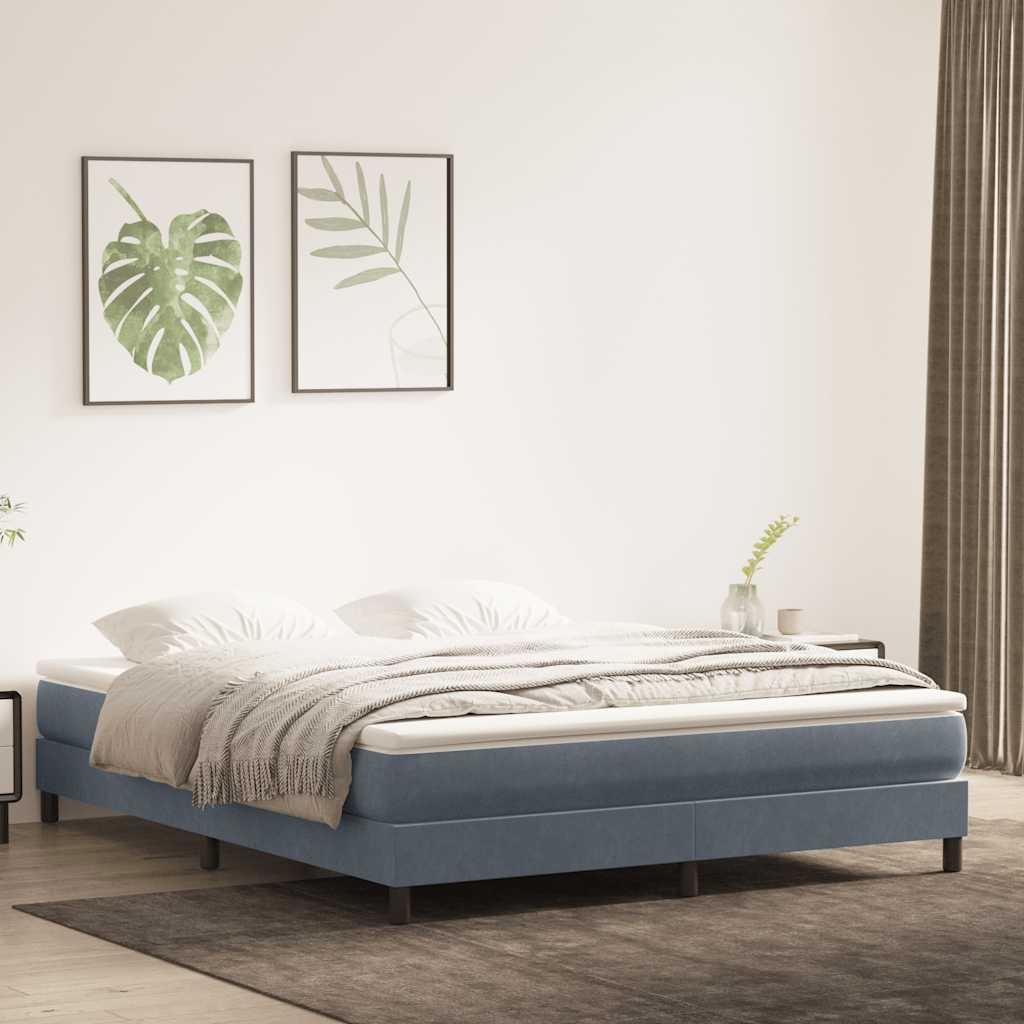 Box Spring krevet bez madraca tamno sivi 180x210 cm samt