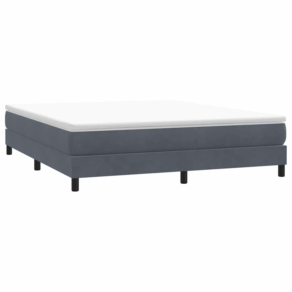 Box Spring krevet bez madraca tamno sivi 180x210 cm samt
