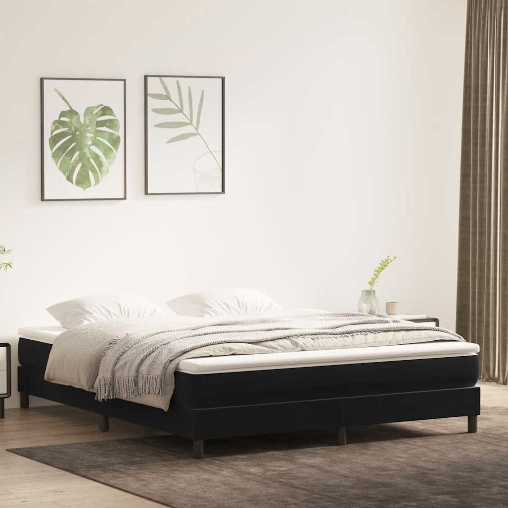 Box Spring krevet bez madraca crni 180x210 cm samt