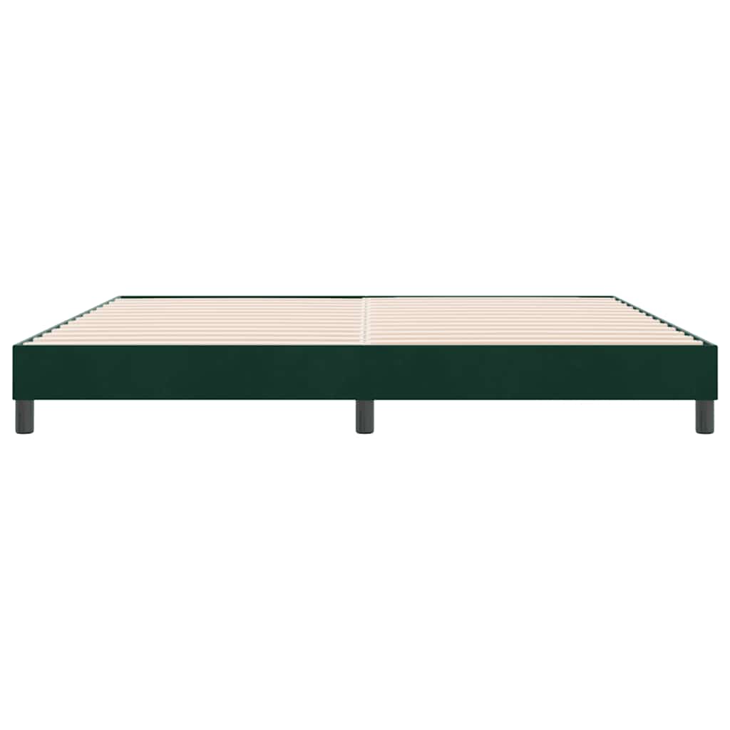 Krevet s oprugama bez madracem tamnozeleni 180x210cm baršunasti