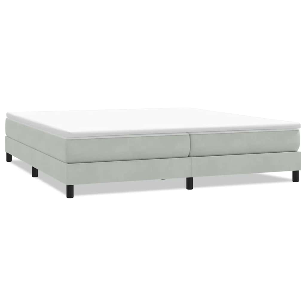 Box Spring krevet bez madracem svijetlo sivi 200x210 cm baršun