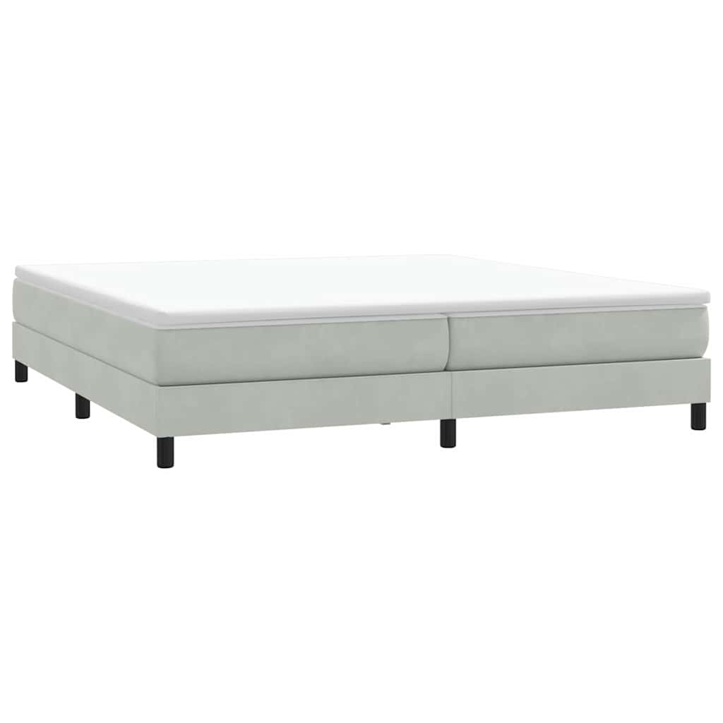 Box Spring krevet bez madracem svijetlo sivi 200x210 cm baršun
