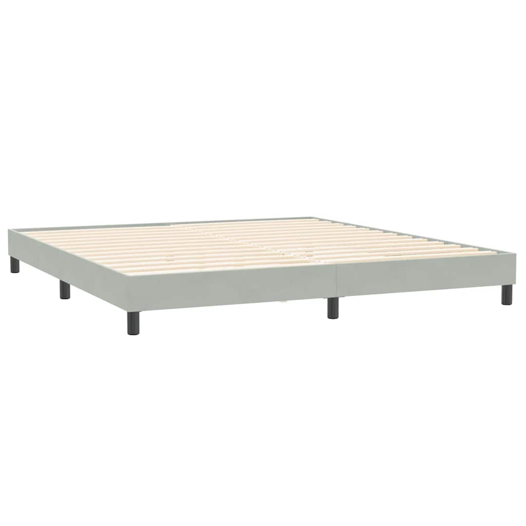 Box Spring krevet bez madracem svijetlo sivi 200x210 cm baršun