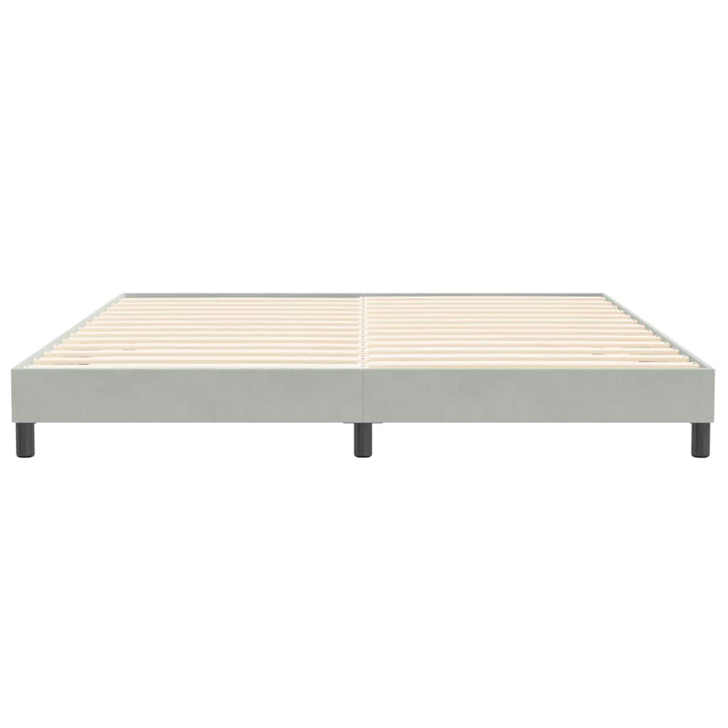 Box Spring krevet bez madracem svijetlo sivi 200x210 cm baršun