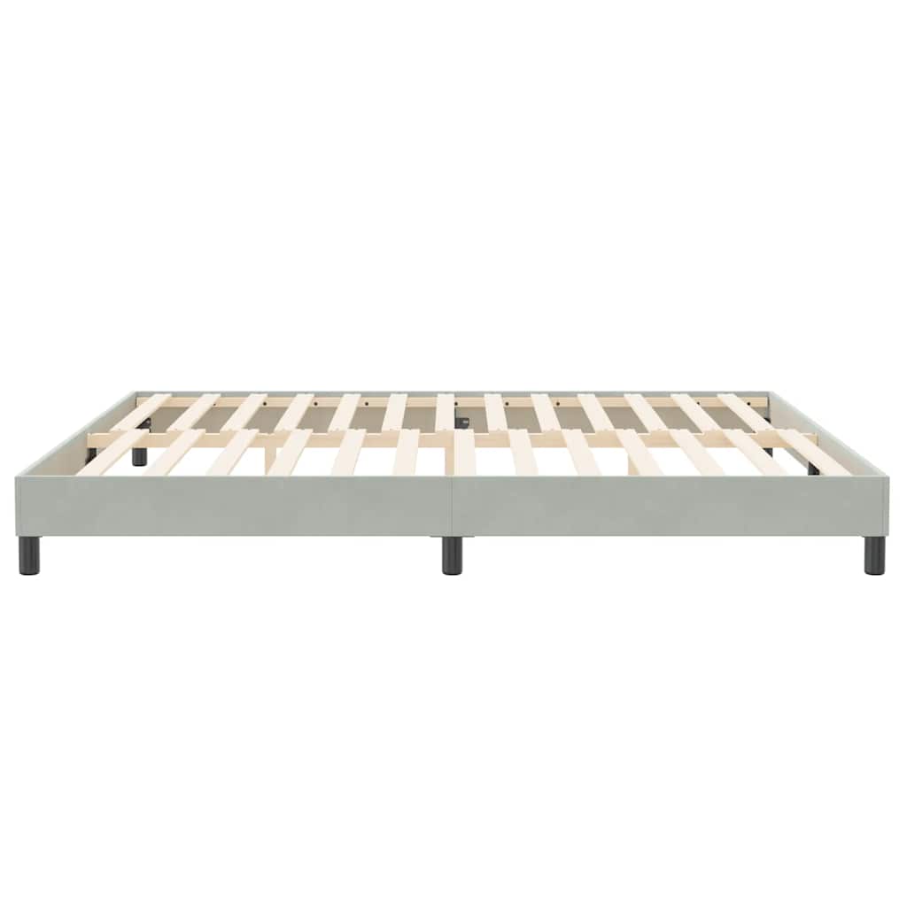 Box Spring krevet bez madracem svijetlo sivi 200x210 cm baršun