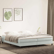 Box Spring krevet bez madracem svijetlo sivi 200x210 cm baršun