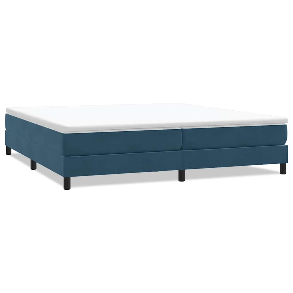 Box Spring krevet bez madracem tamnoplavi 200x210 cm baršun
