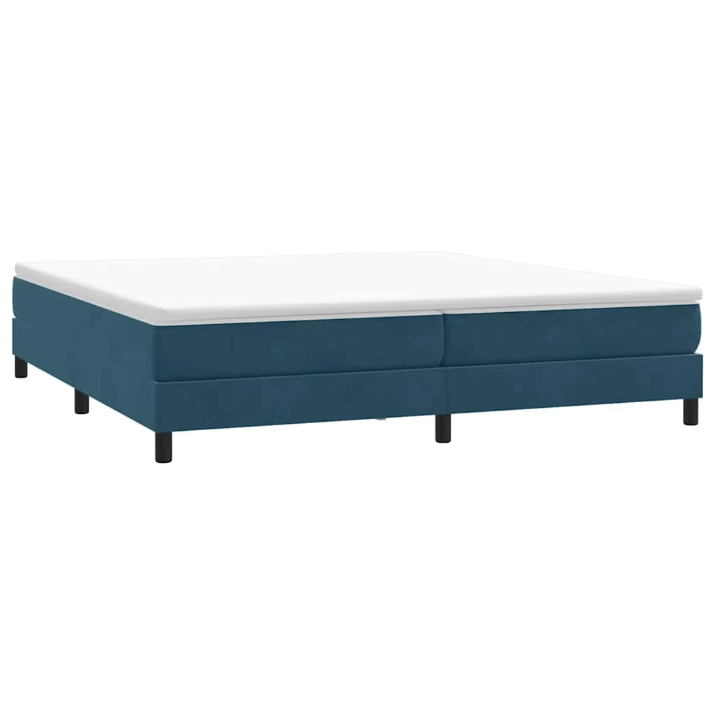 Box Spring krevet bez madracem tamnoplavi 200x210 cm baršun
