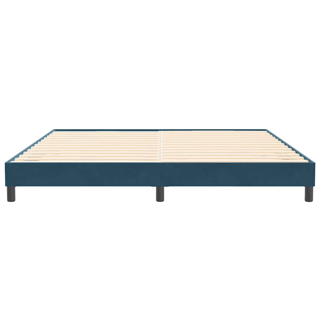 Box Spring krevet bez madracem tamnoplavi 200x210 cm baršun