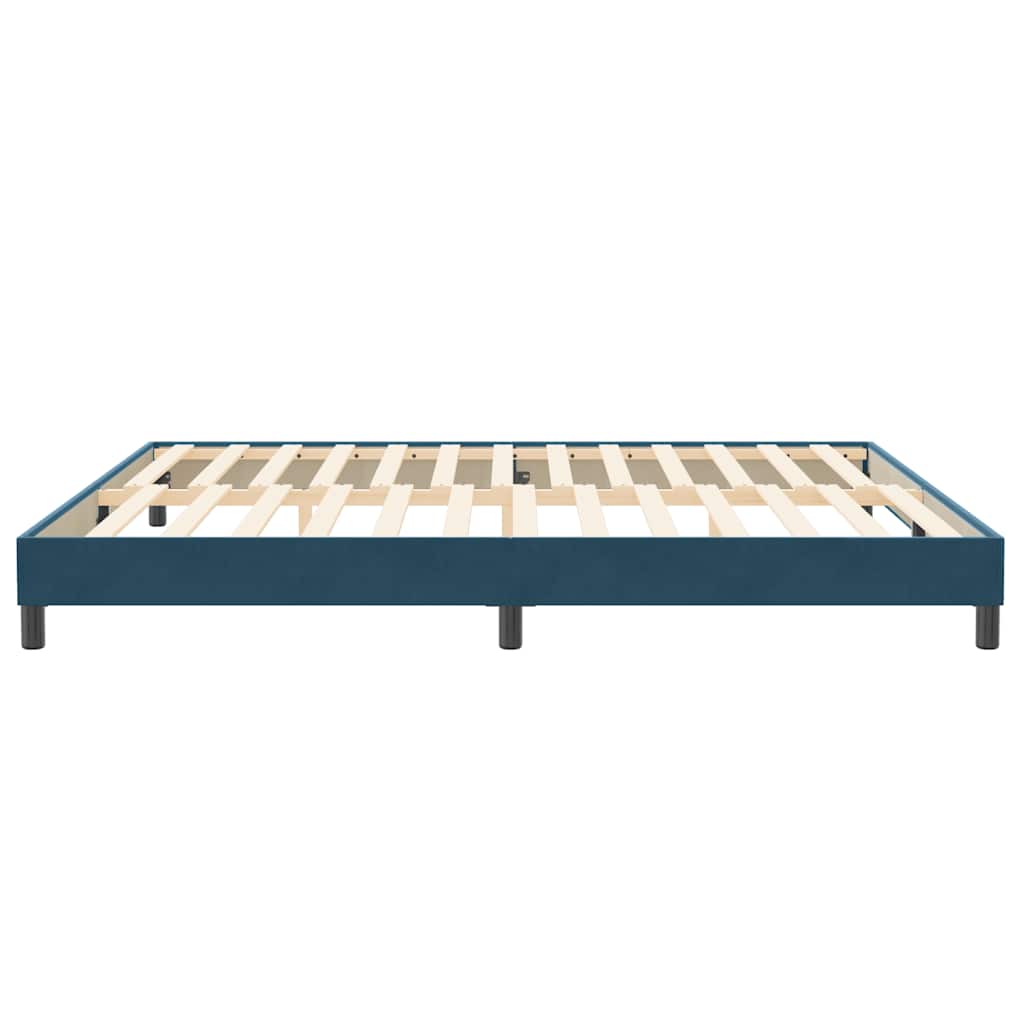 Box Spring krevet bez madracem tamnoplavi 200x210 cm baršun