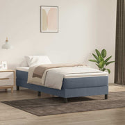 Box spring krevet bez madracem tamnosivi 80 x 220 cm baršunasti