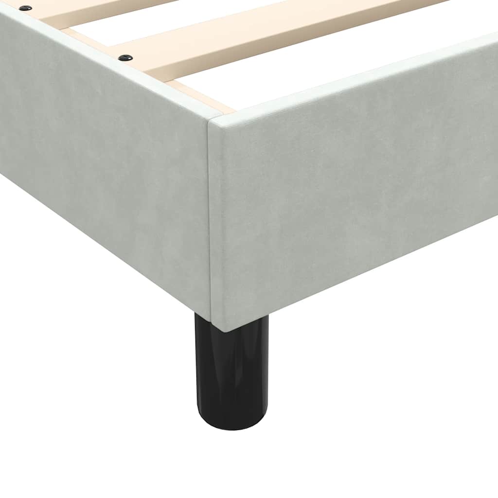 Box Spring krevet bez madracem svijetlo sivi 90x220 cm baršun
