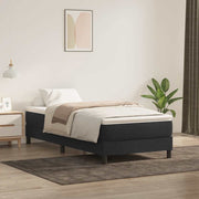Box spring krevet bez madracem crni 90x220 cm baršunasti