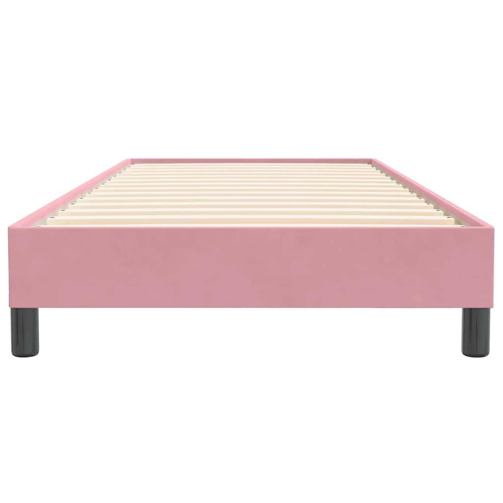Box spring krevet bez madracem ružičasti 90x220 cm baršunasti