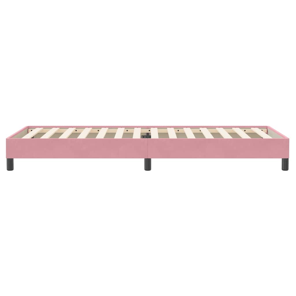 Box spring krevet bez madracem ružičasti 90x220 cm baršunasti
