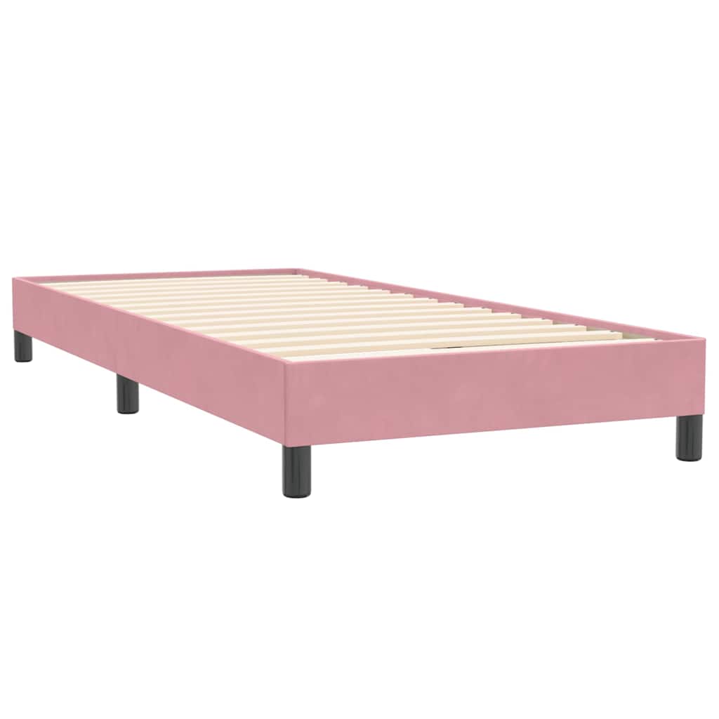 Box spring krevet bez madracem ružičasti 90x220 cm baršunasti