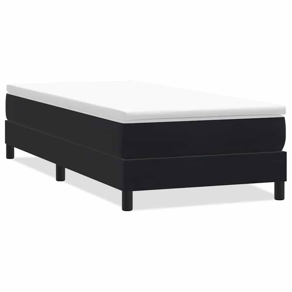 Box Spring krevet bez madracem crni 100x220 cm samt