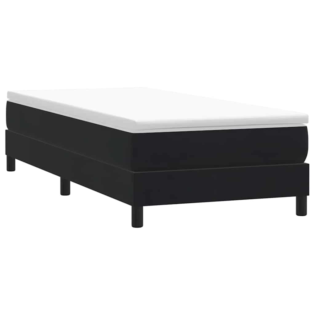 Box Spring krevet bez madracem crni 100x220 cm samt