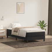 Box Spring krevet bez madracem crni 100x220 cm samt