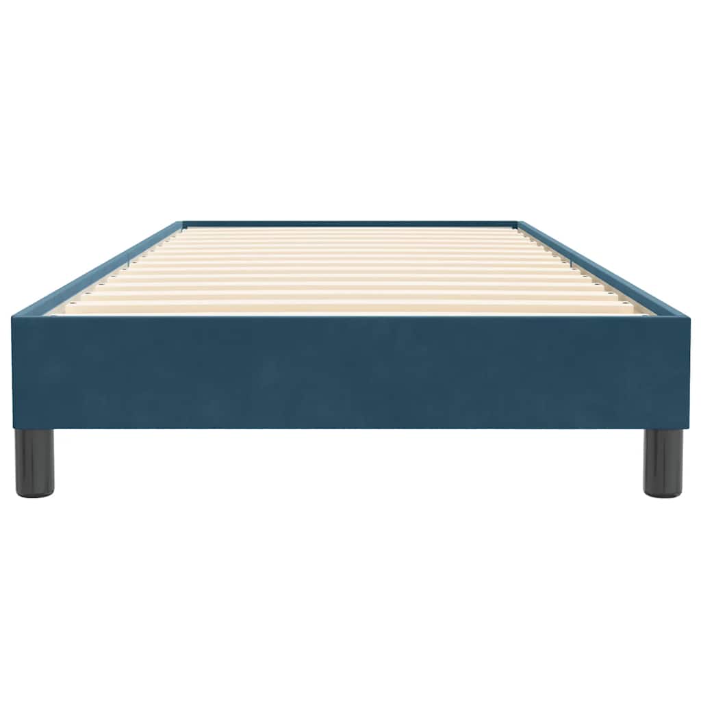 Box Spring krevet bez madracem tamnoplavi 100x220 cm baršun