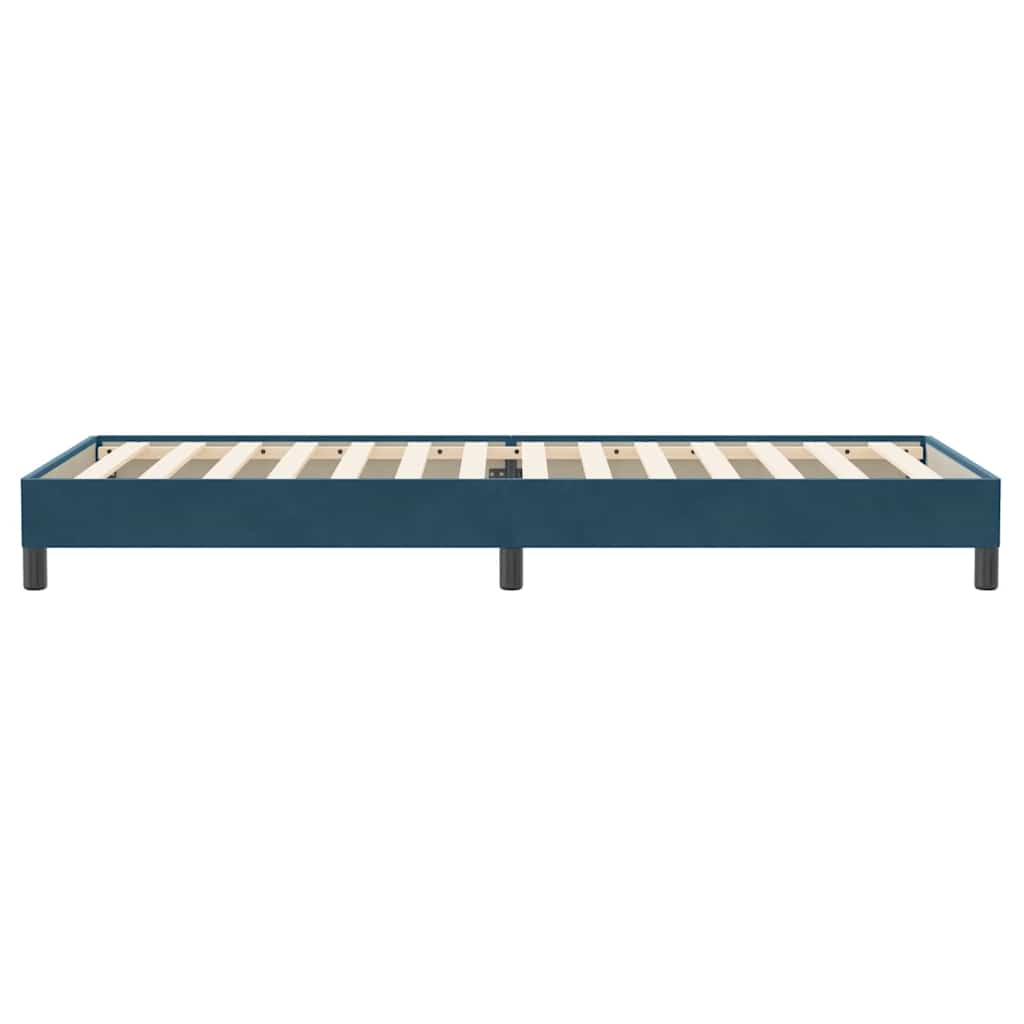 Box Spring krevet bez madracem tamnoplavi 100x220 cm baršun