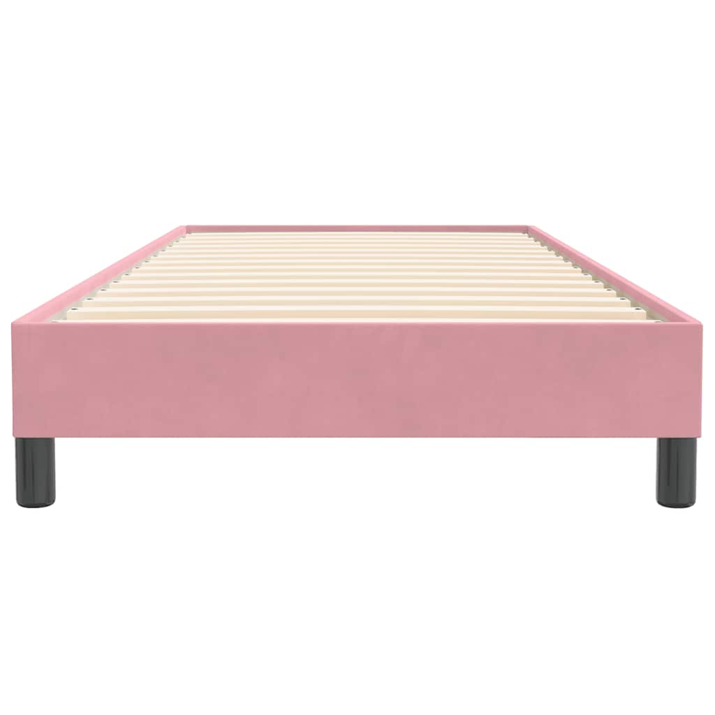 Box Spring krevet bez madracem ružičasti 100x220 cm baršun