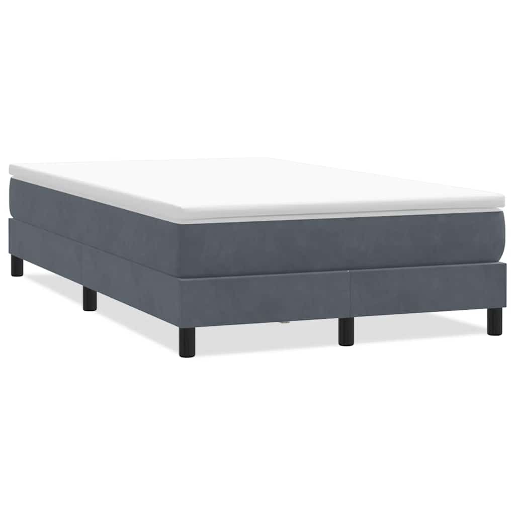 Box Spring krevet bez madracem tamno sivi 120x220 cm baršun