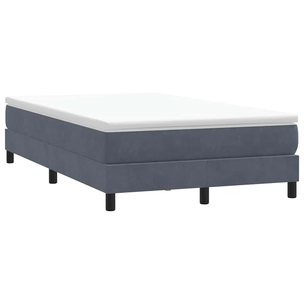 Box Spring krevet bez madracem tamno sivi 120x220 cm baršun