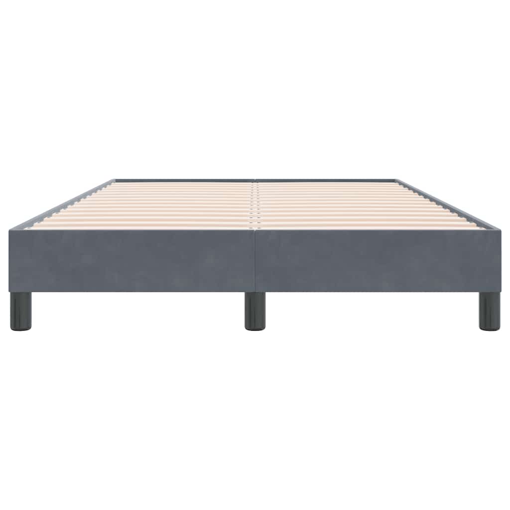 Box Spring krevet bez madracem tamno sivi 120x220 cm baršun