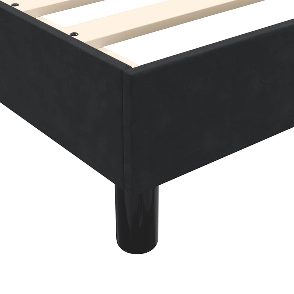 Box Spring krevet bez madracem crni 120x220 cm samt